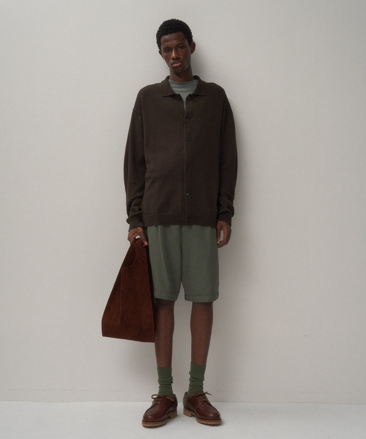 ATON 綿カーディガン ATON Fresca Knit Oversized Cardigan | 大阪心斎橋のメンズ洋服の