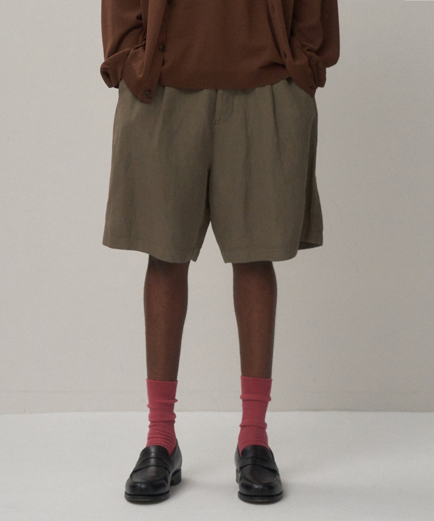 COTTON LINEN VOILE | LOOSE FIT SHORTS – ATON | エイトン