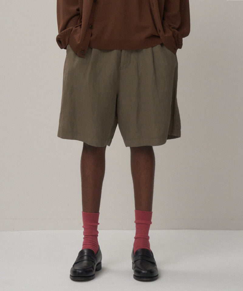 COTTON LINEN VOILE | LOOSE FIT SHORTS – ATON | エイトン