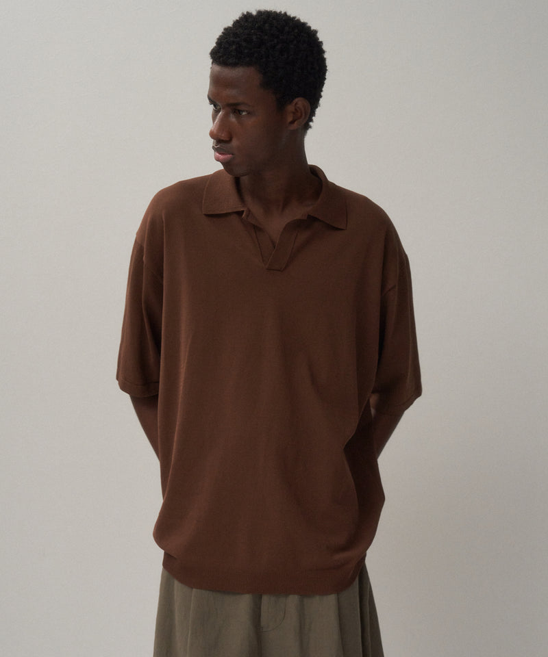 FINE ICE COTTON | SKIPPER POLO SWEATER – ATON | エイトン