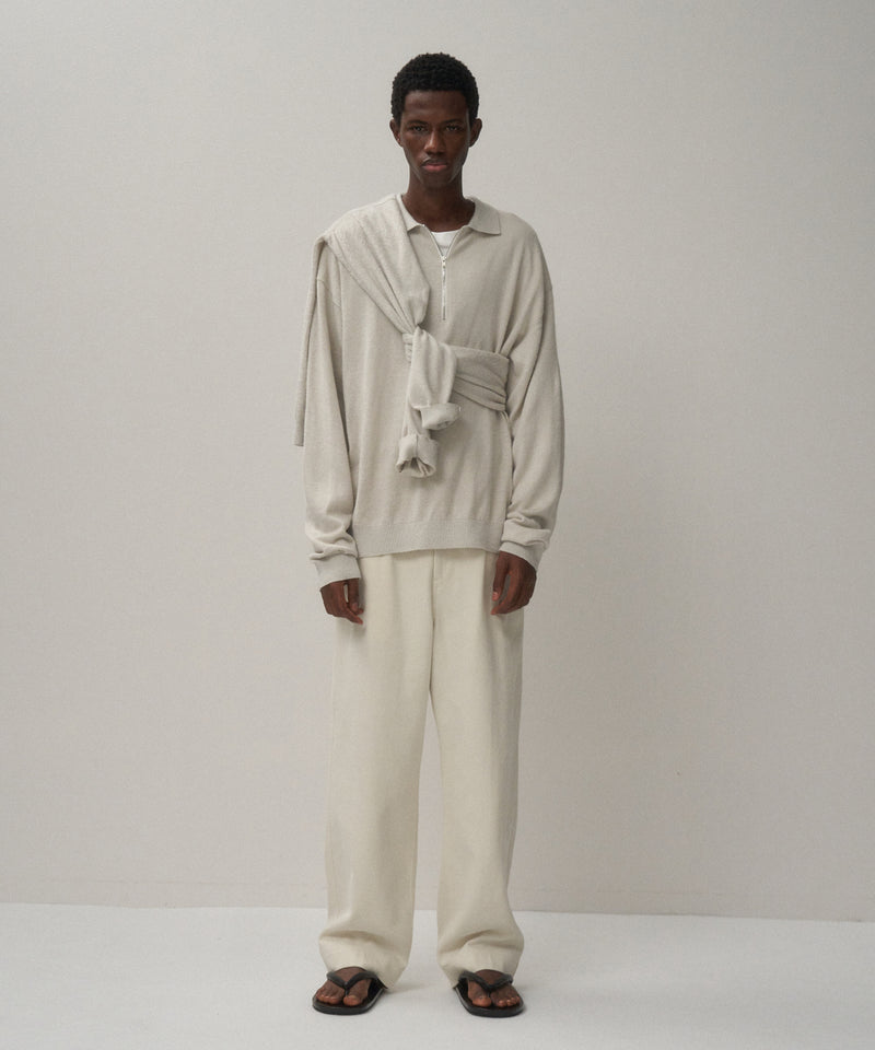 WASHED TWIST COTTON | TUCK WIDE PANTS – ATON | エイトン