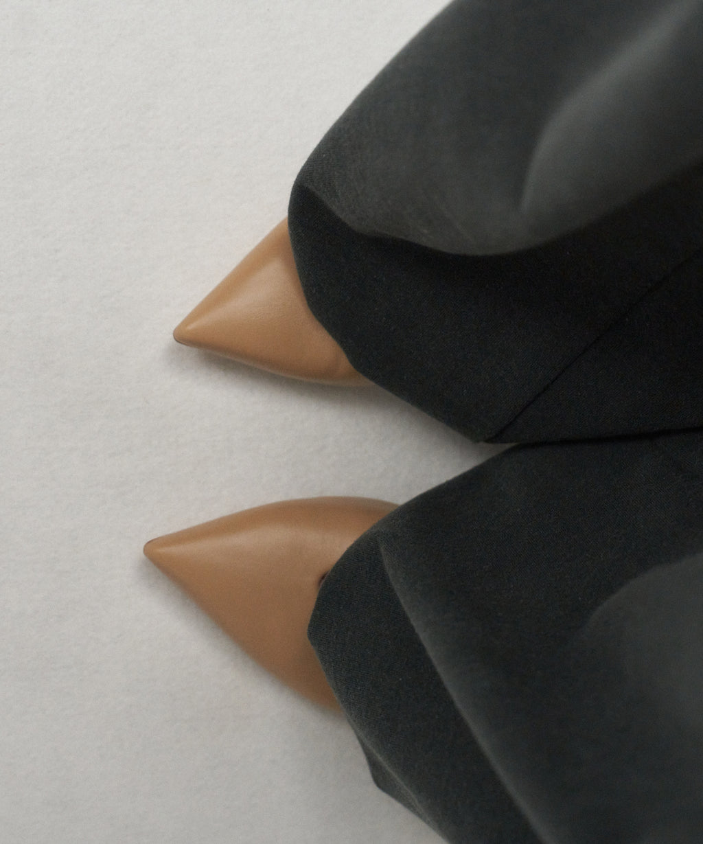 【美品】  ATON / エイトン | GOAT LEATHER  CARLA FLAT SHOES ゴートレザー カーラ フラットシューズ | 38 1/2 | ブラック | レディース ATON / エイトン | GOAT LEATHER CARLA FLAT SHOES ゴートレザー