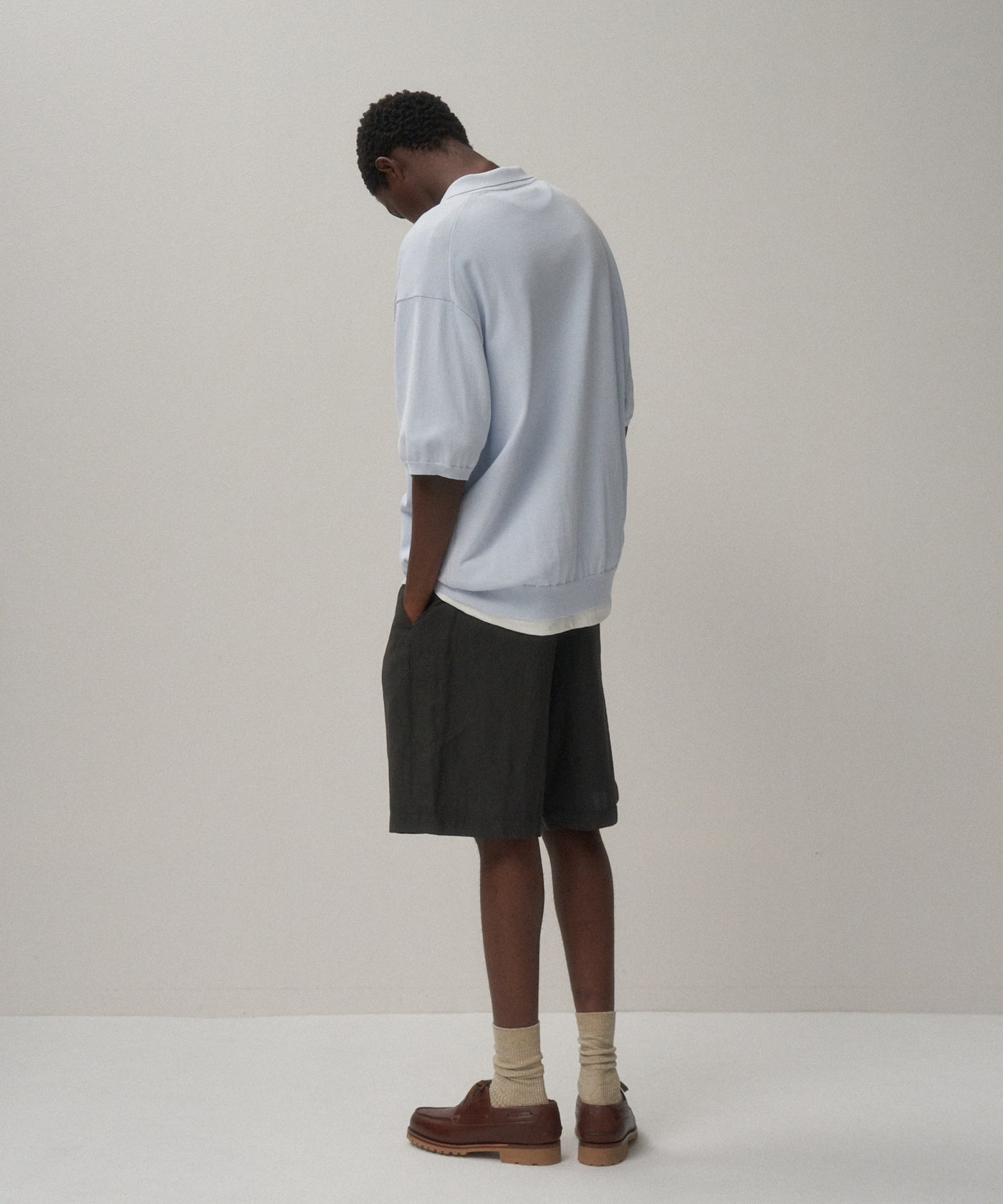 COTTON LINEN VOILE | LOOSE FIT SHORTS – ATON | エイトン