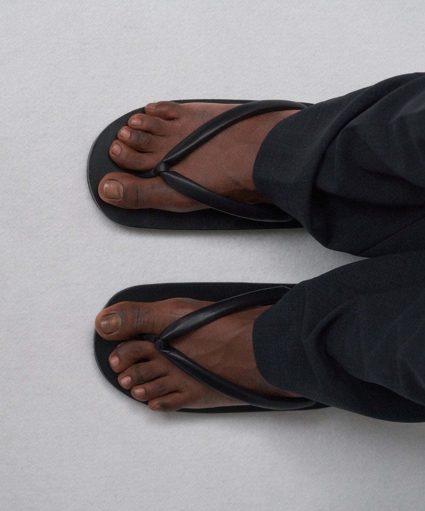 靴 LEATHER QUILT | ZORI SEKIZUKA 26cm black LEATHER QUILT | ZORI SEKIZUKA – ATON | エイトン