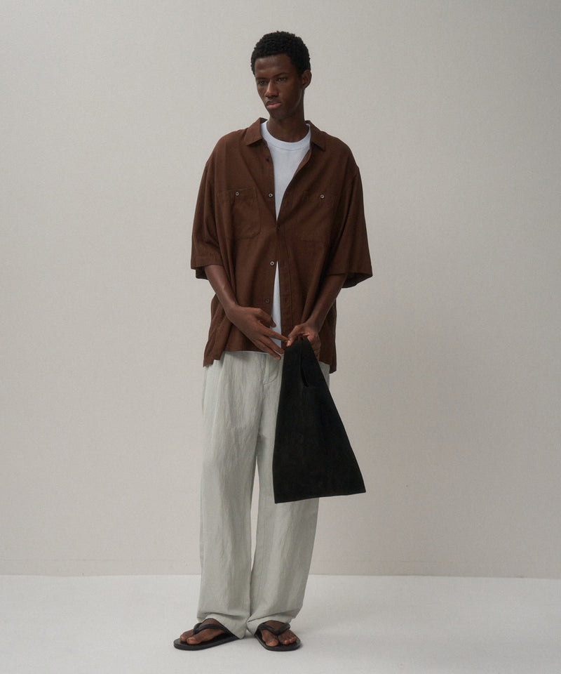 COTTON SILK VIERA | LOOSE FIT HALF SLEEVE SHIRT – ATON | エイトン
