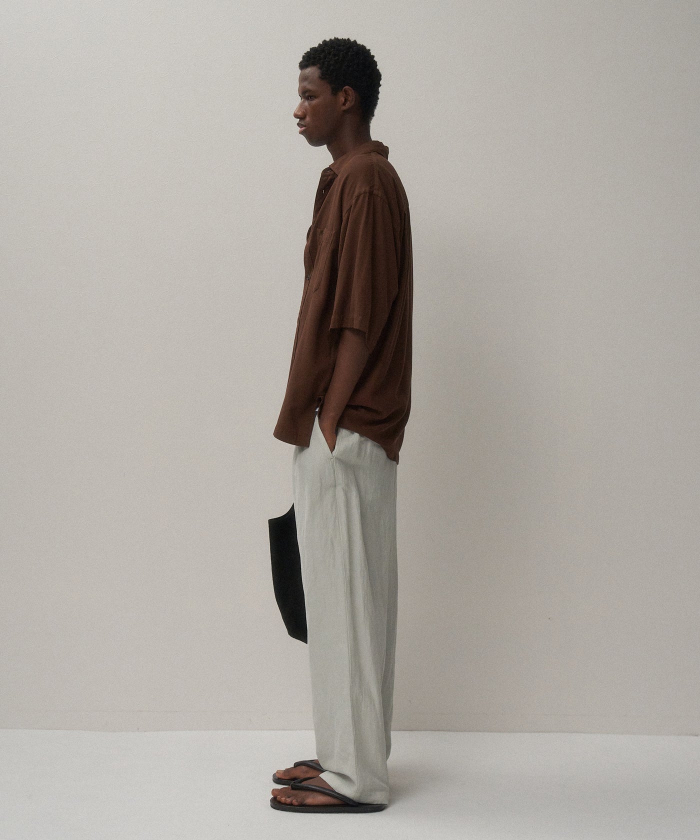 COTTON SILK VIERA | LOOSE FIT HALF SLEEVE SHIRT – ATON | エイトン