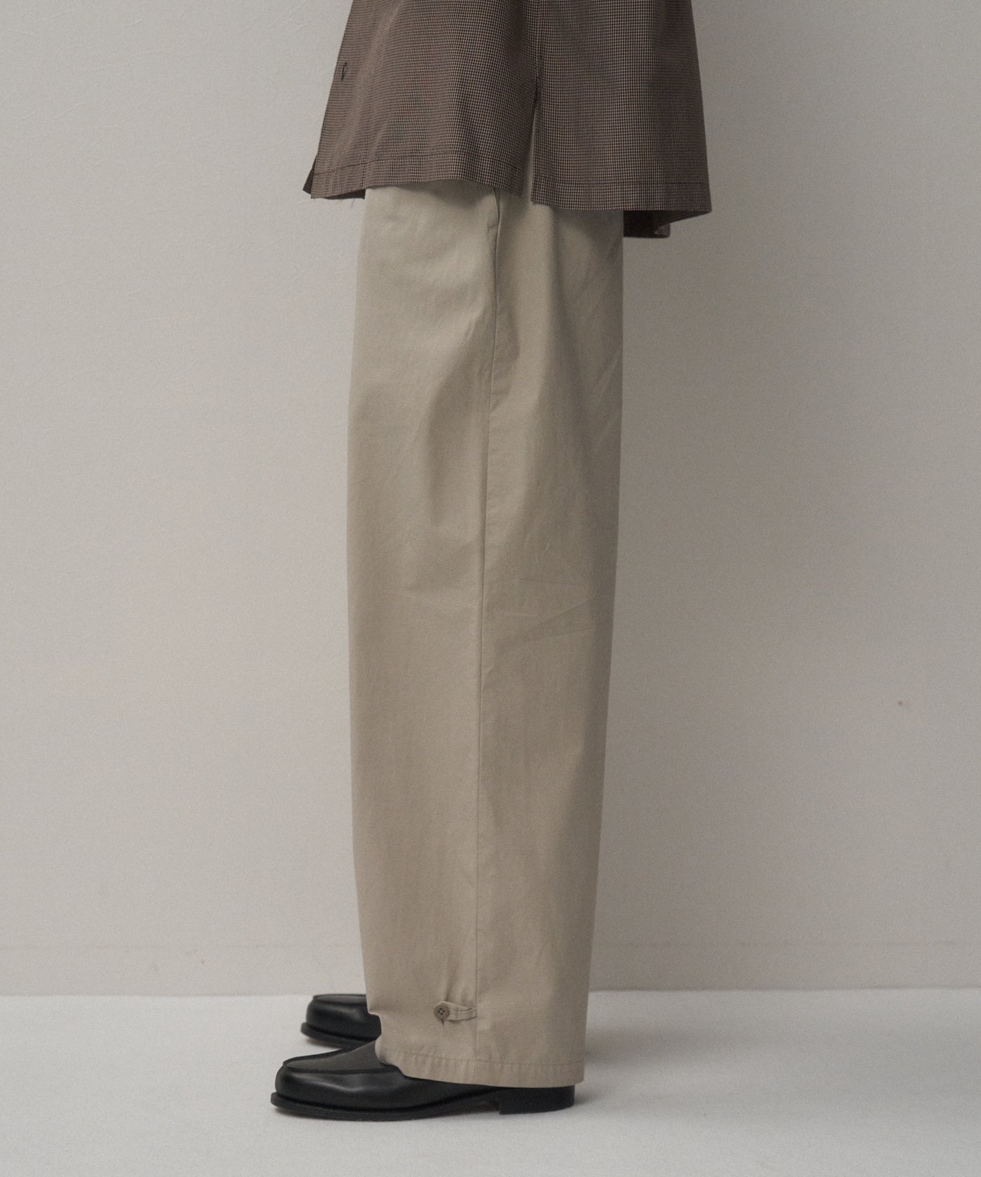 LIGHT TC GABARDINE | WASHED WIDE PANTS – ATON | エイトン