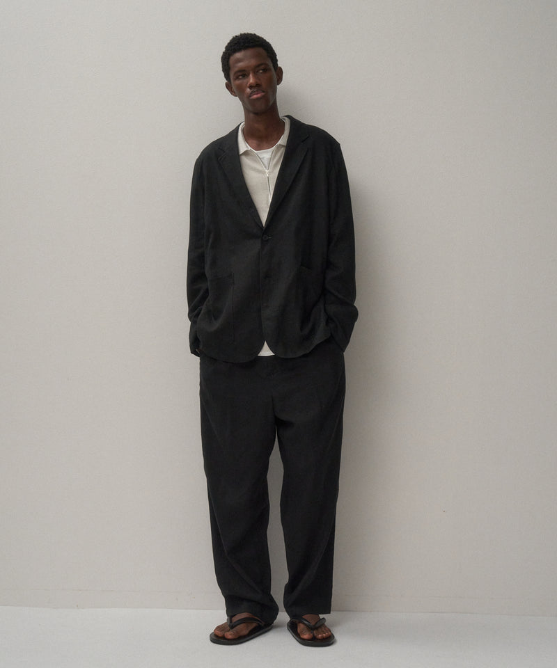 SILK LINEN MIXING | LOOSE FIT PANTS – ATON | エイトン