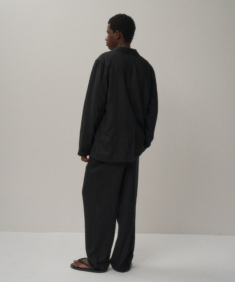 SILK LINEN MIXING | LOOSE FIT PANTS – ATON | エイトン