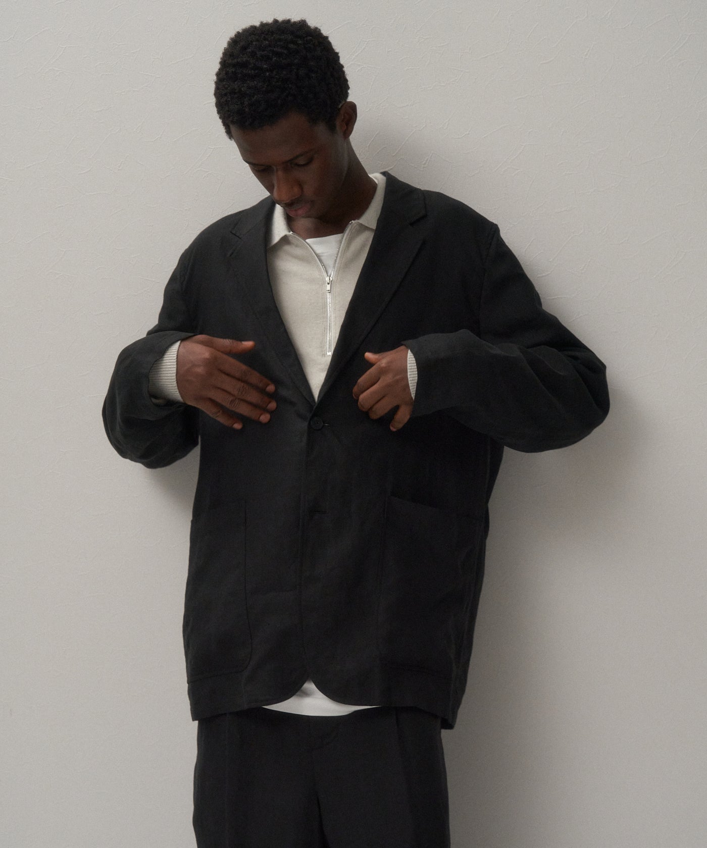 SILK LINEN MIXING | TAILORED JACKET – ATON | エイトン