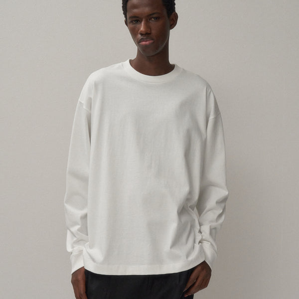 ATON★ LONGSLEEVE ROUND-HEM DRY COTTON JERSEY | LONG SLEEVE T-SHIRT – ATON | エイトン