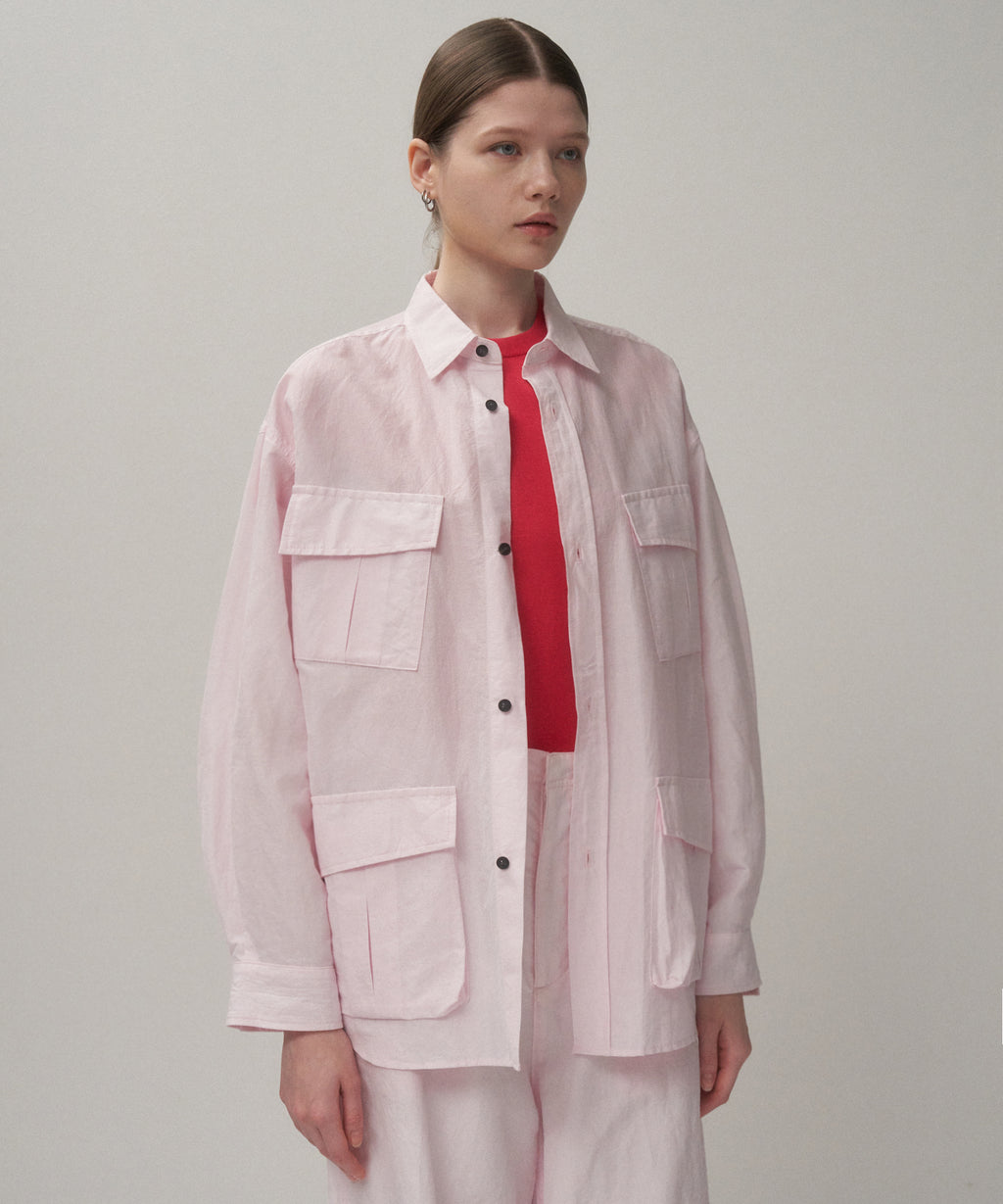 SILK LINEN POPLIN | JUNGLE FATIGUE SHIRT – ATON | エイトン