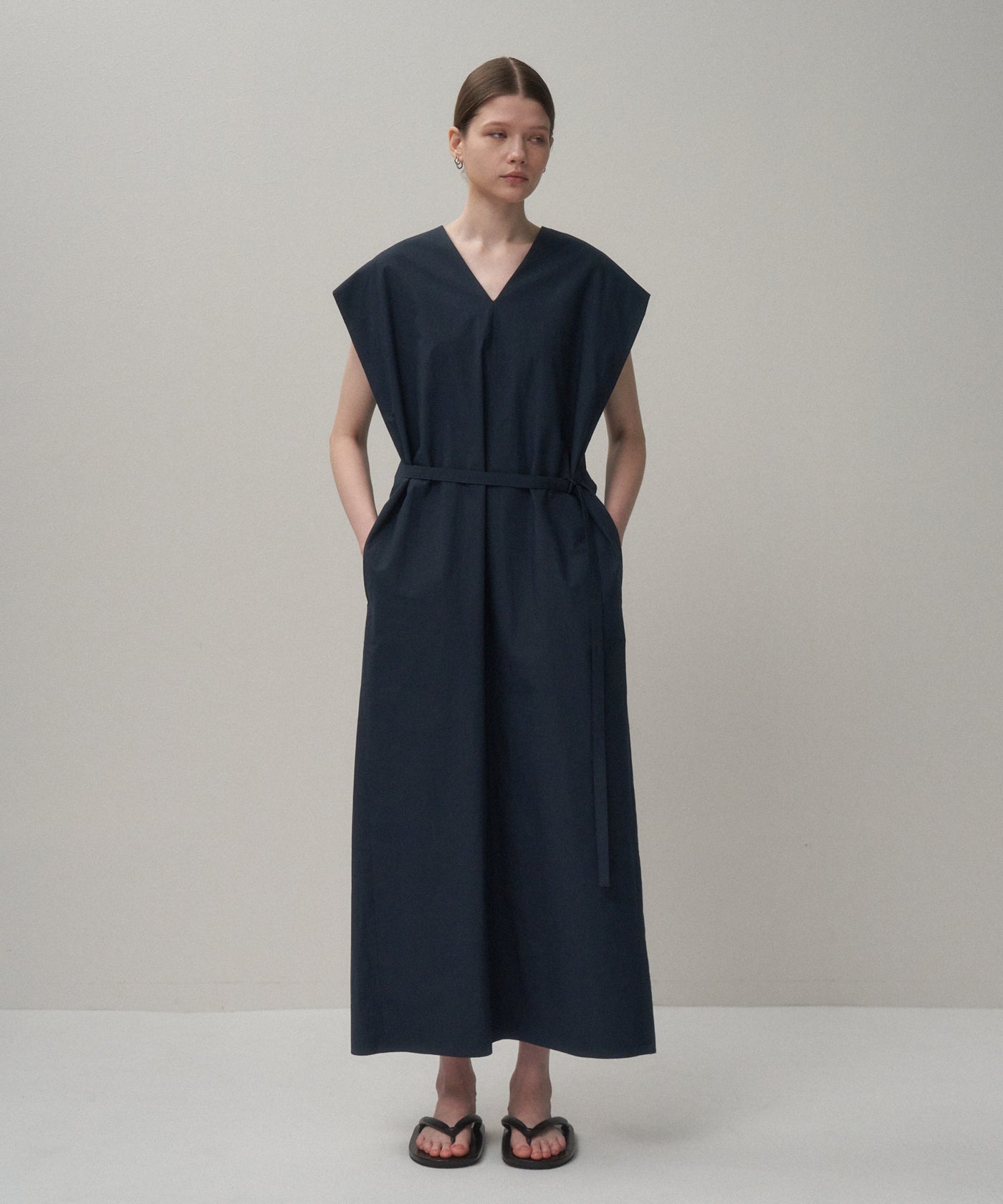 COTTON BROAD | FRENCH SLEEVE DRESS – ATON | エイトン