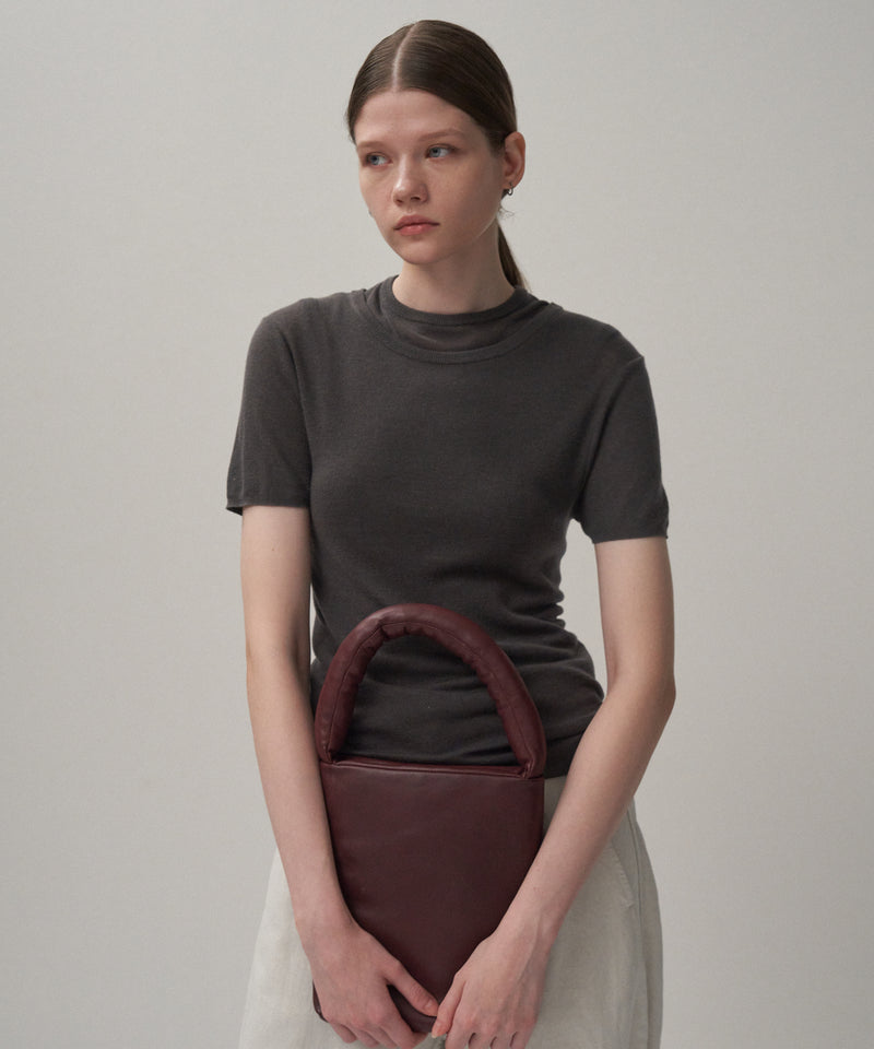SILK BLENDED CIRCULAR RIB | FIT LAYERED T-SHIRT – ATON | エイトン