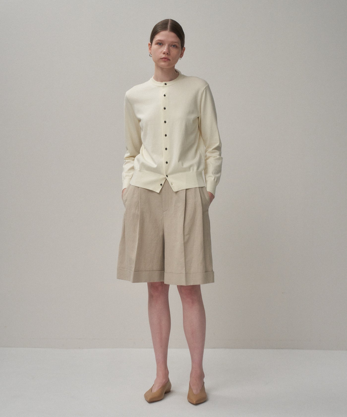 Aton エイトン　コットンカーディガン　drawer シャツ ATON - 【残り一点】Wool Washi Oversized Cardigan | ACRMTSM ONLINE