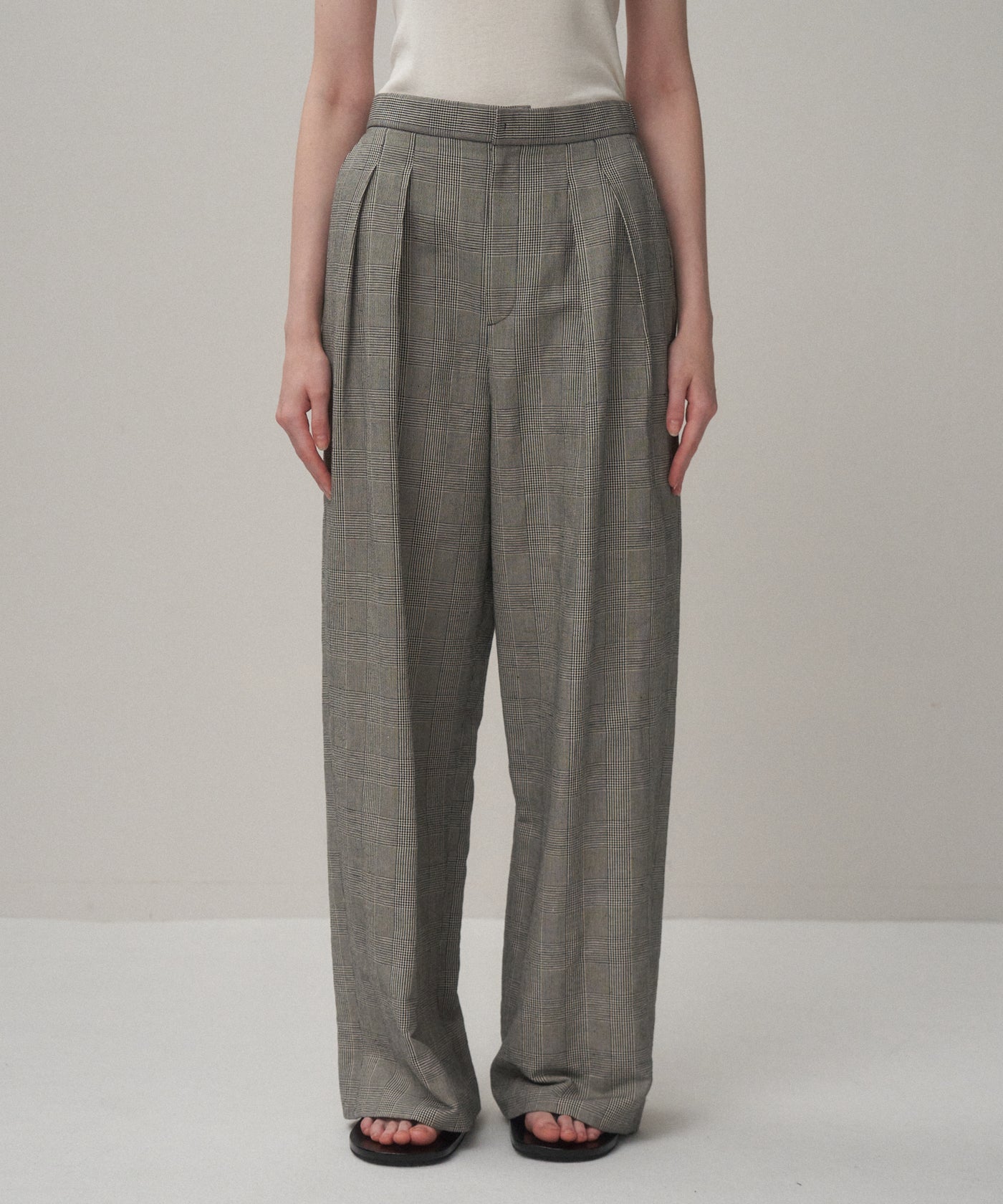 ROUND COTTON LINEN | WIDE EASY PANTS – ATON | エイトン