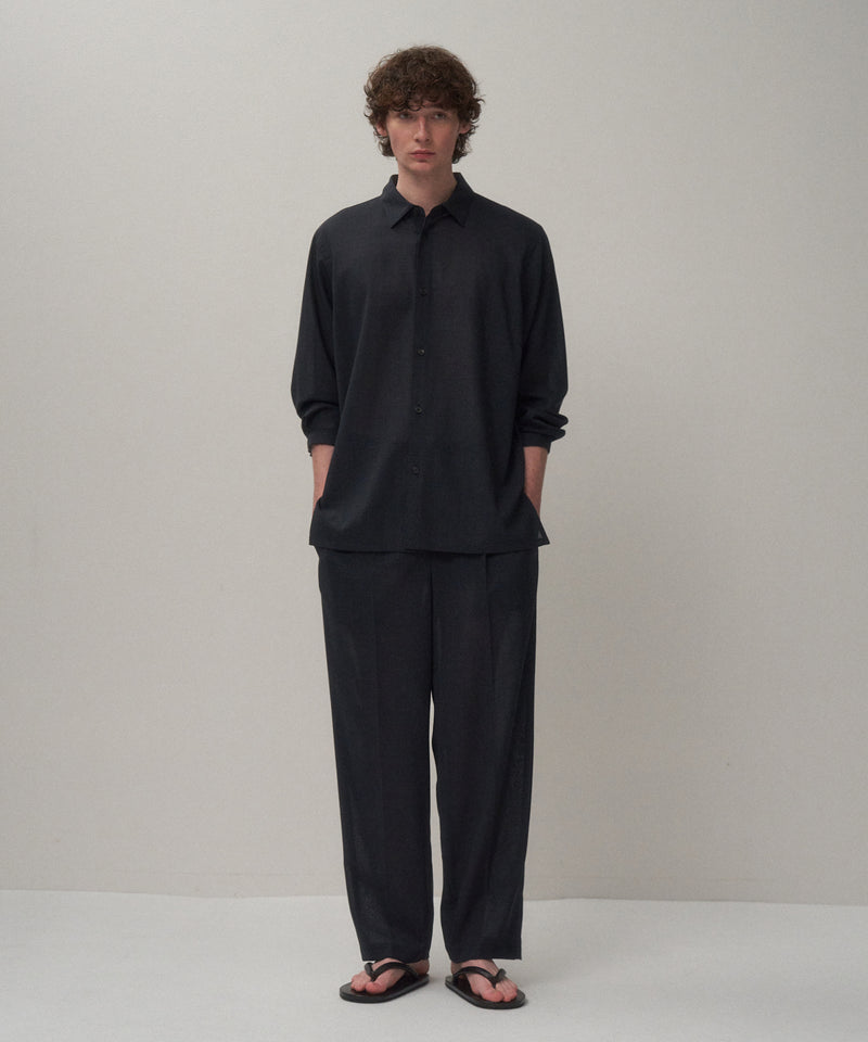 TWIST WOOL GAUZE | LOOSE FIT SHIRT – ATON | エイトン