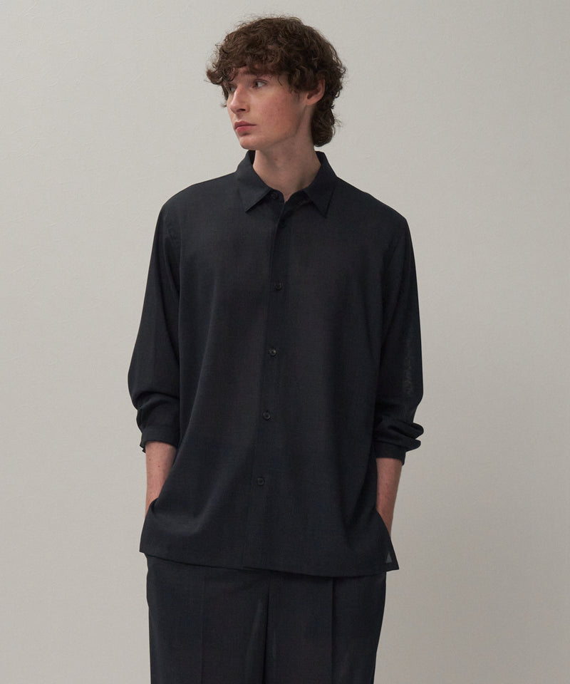 TWIST WOOL GAUZE | LOOSE FIT SHIRT – ATON | エイトン