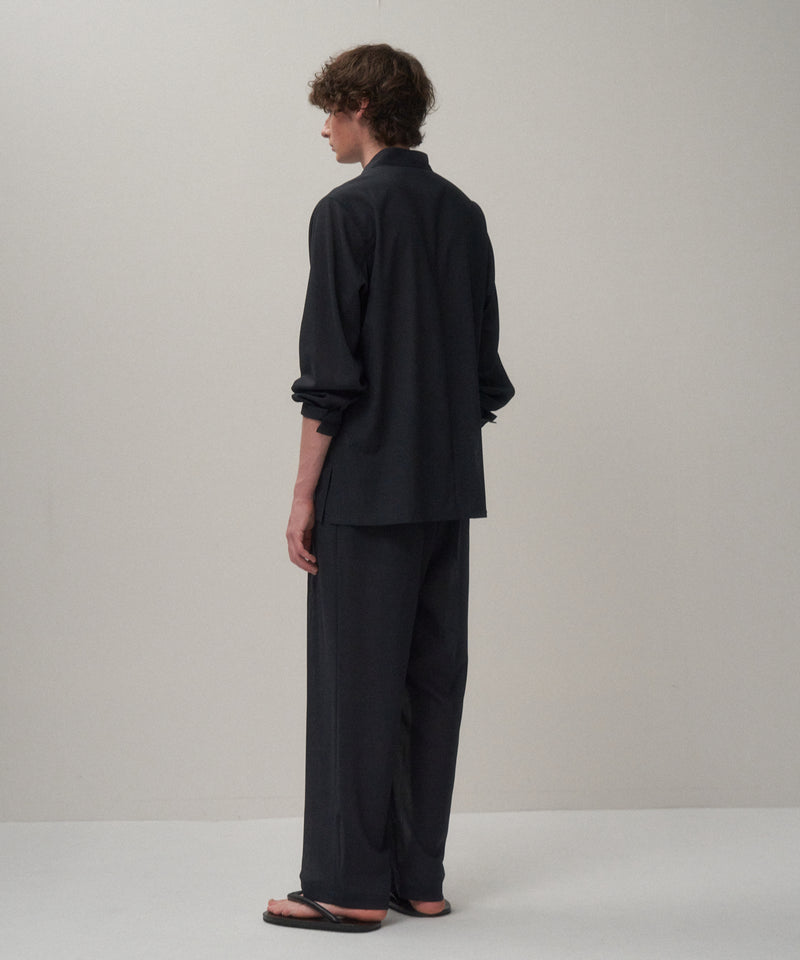 TWIST WOOL GAUZE | TWO TUCKED EASY PANTS – ATON | エイトン