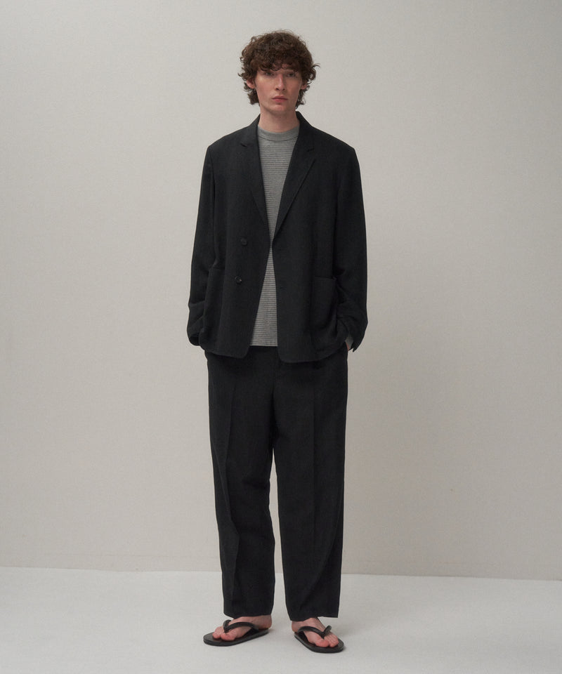 TWIST WOOL LINEN | SEMI DOUBLE JACKET – ATON | エイトン