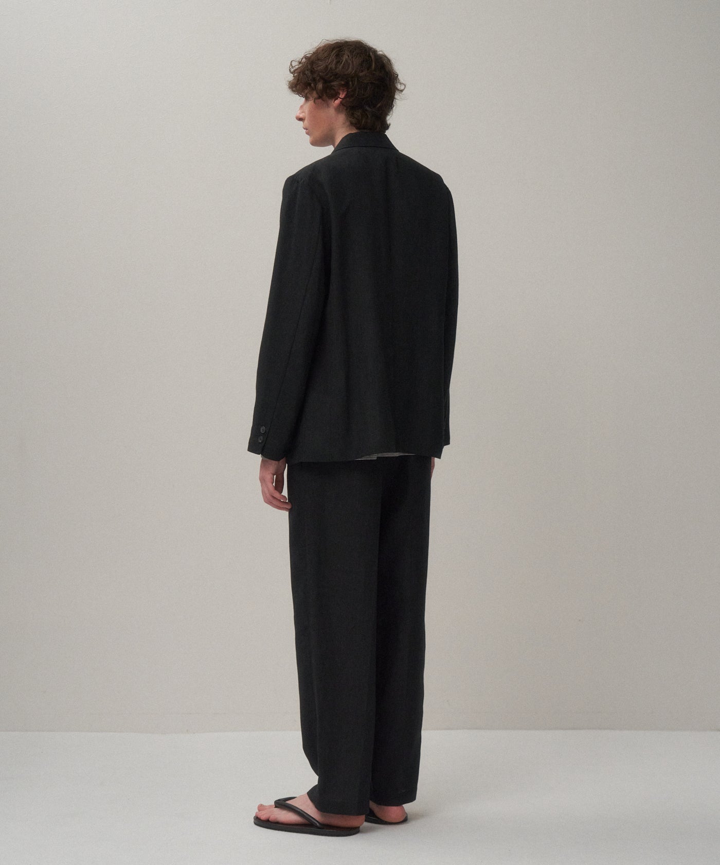 TWIST WOOL LINEN | SEMI DOUBLE JACKET – ATON | エイトン