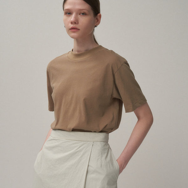 FRESCA NUBUCK | MOCK NECK T-SHIRT – ATON | エイトン