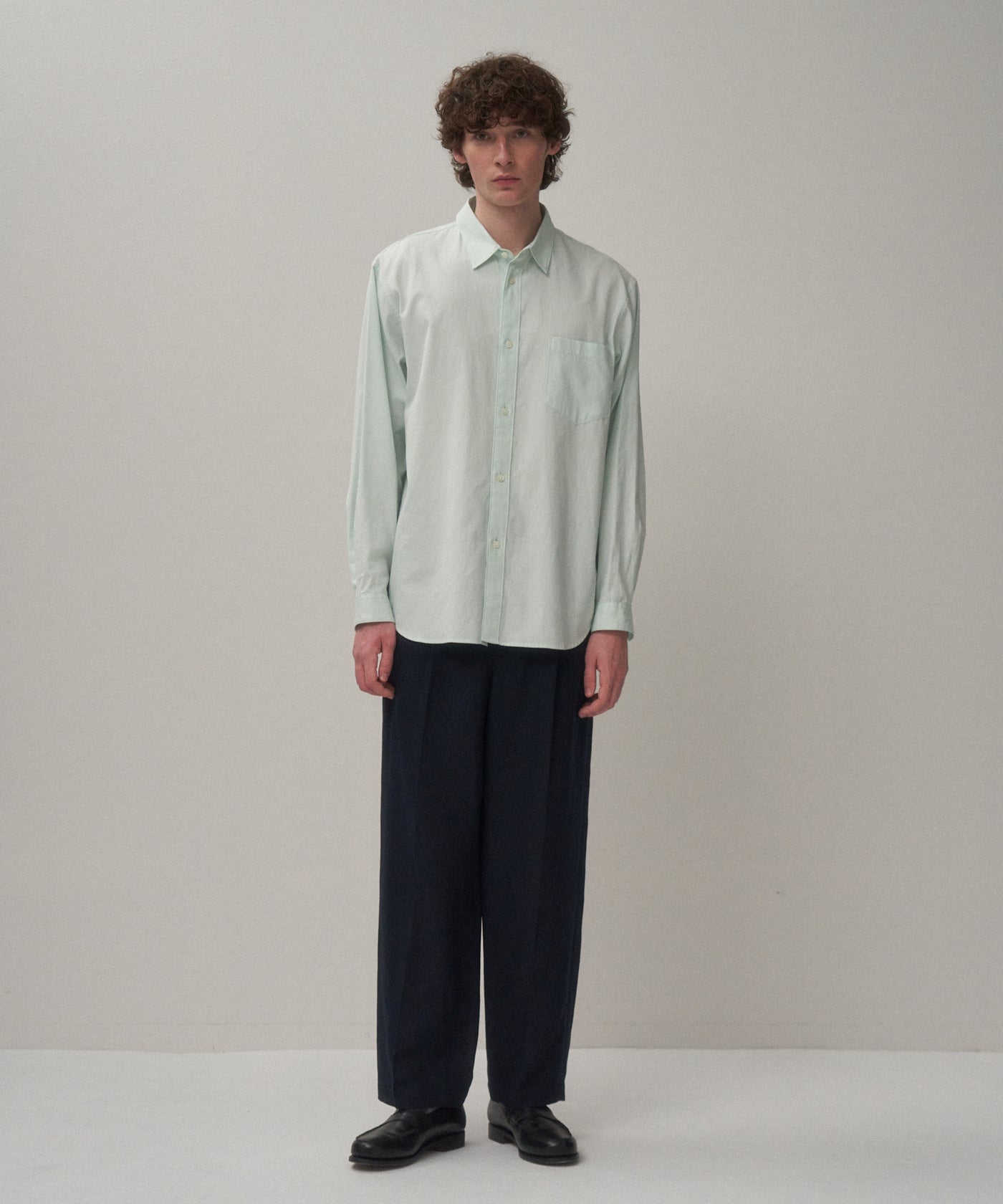 あんどん WASHER OXFORD | LOOSE FIT SHRIT – ATON | エイトン