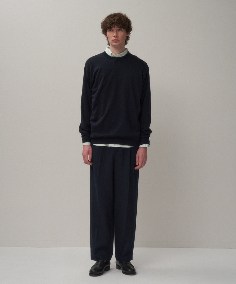 FINE COMPACT COTTON | CREW NECK SWEATER – ATON | エイトン