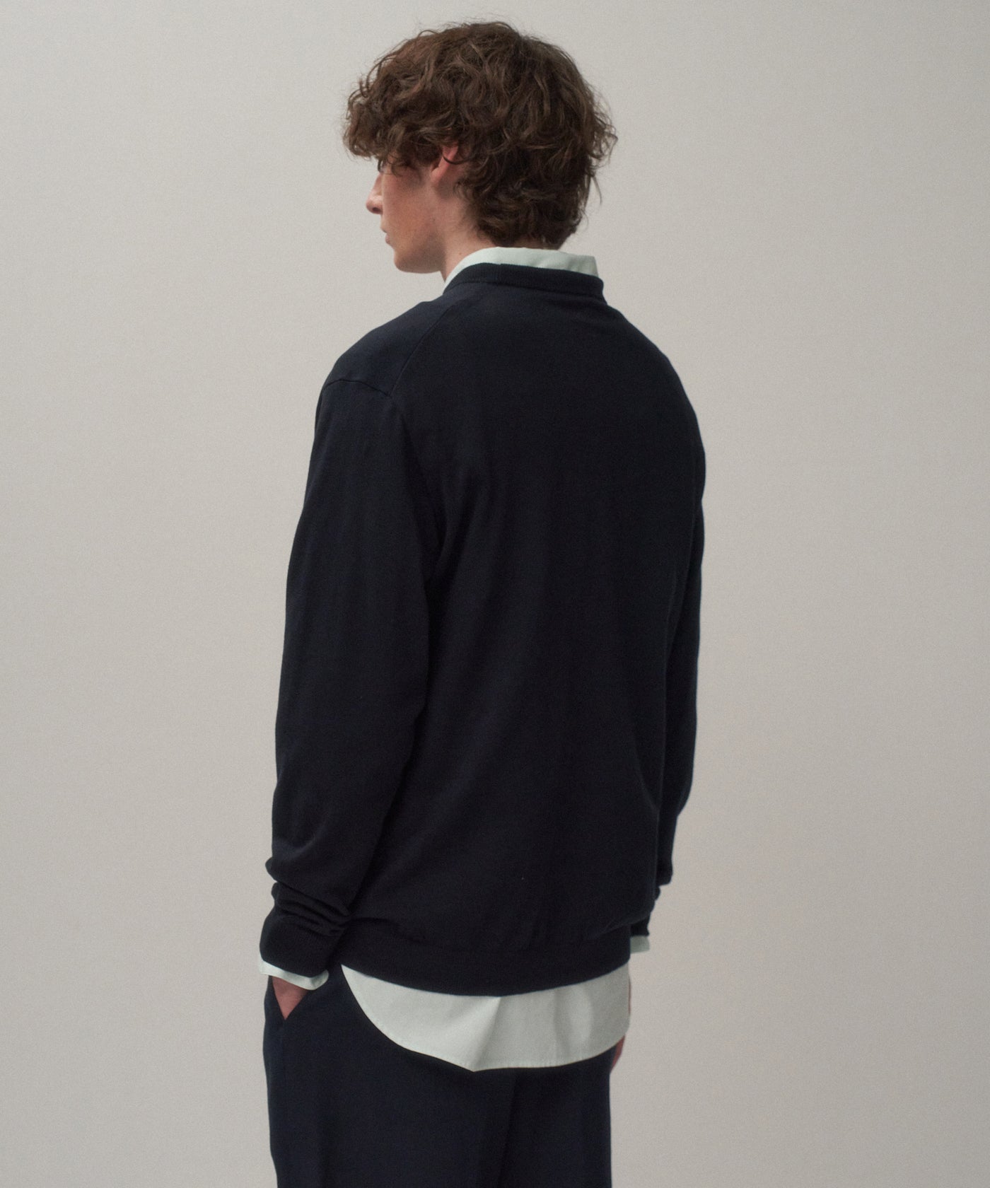 FINE COMPACT COTTON | CREW NECK SWEATER – ATON | エイトン