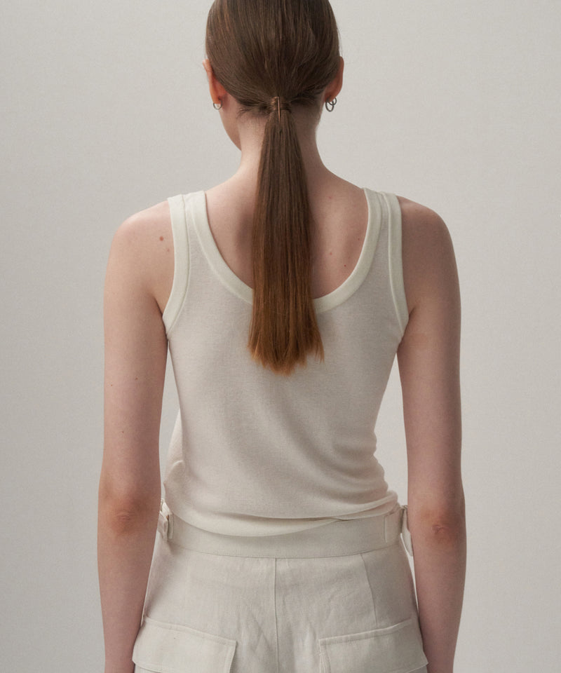 FRESCA CIRCULAR RIB | TANK TOP – ATON | エイトン