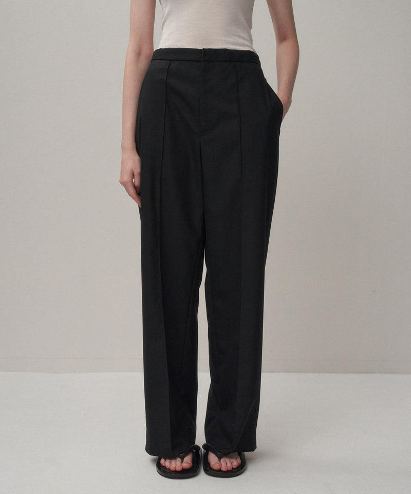 WOOL TROPICAL | PIN TUCK EASY PANTS – ATON | エイトン