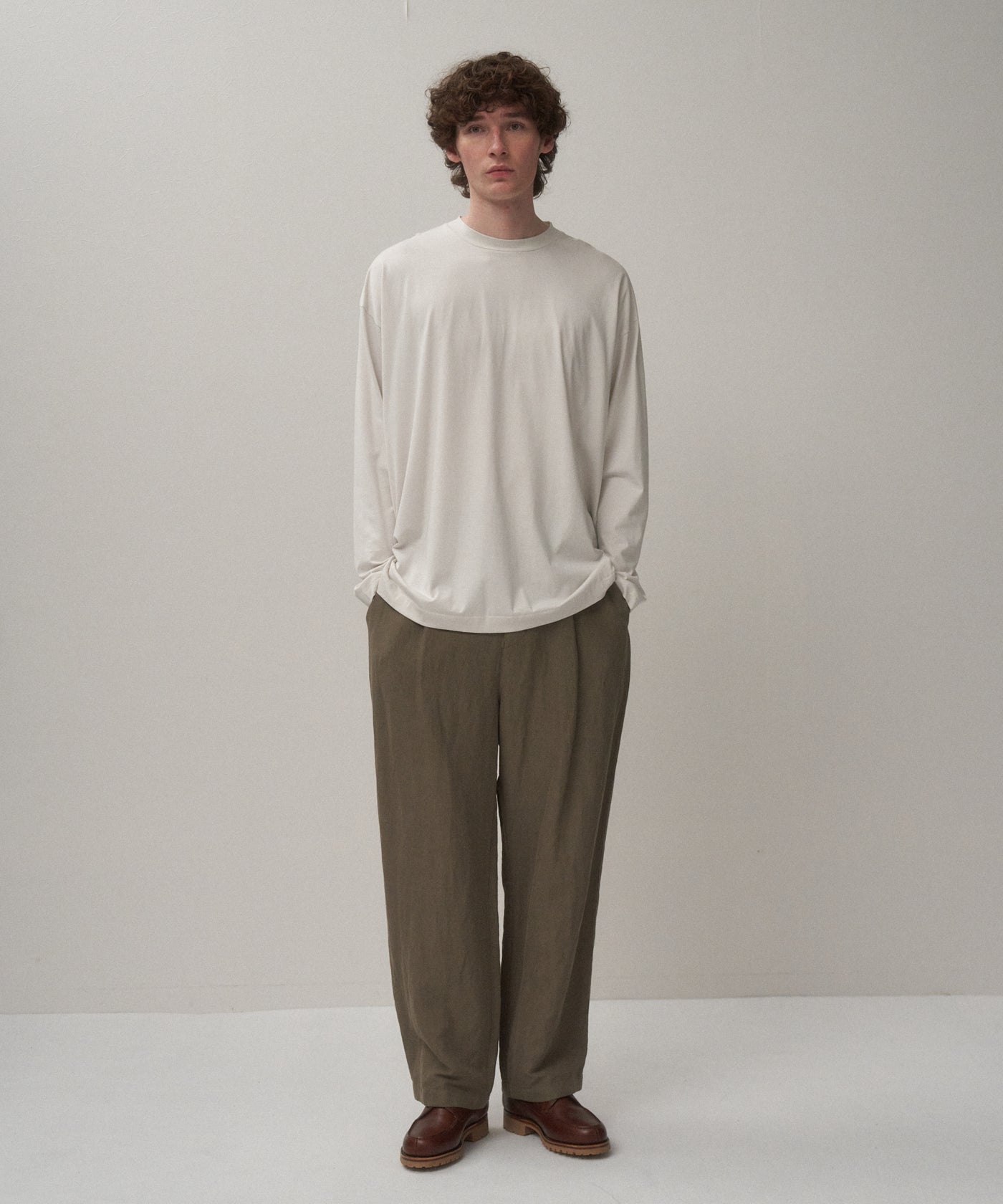 SUVIN60/2 | OVERSIZED LONG SLEEVE T-SHIRT – ATON | エイトン