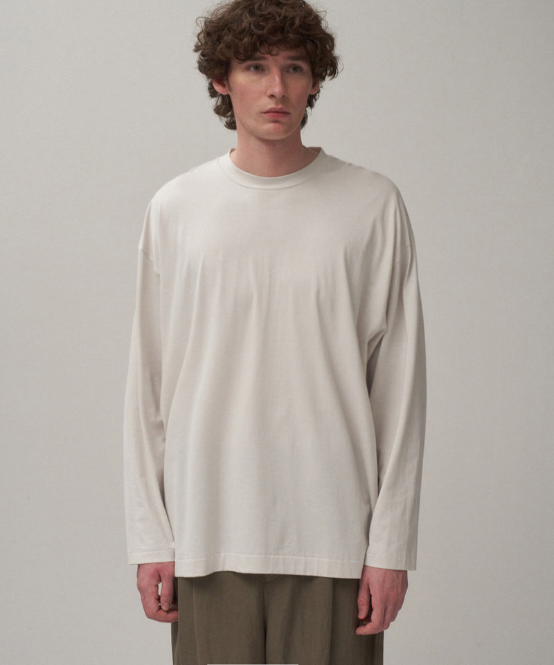 ATON SUVIN60/2 OVERSIZED L/S T-SHIRT 白 SUVIN60/2 | OVERSIZED LONG SLEEVE T-SHIRT – ATON | エイトン