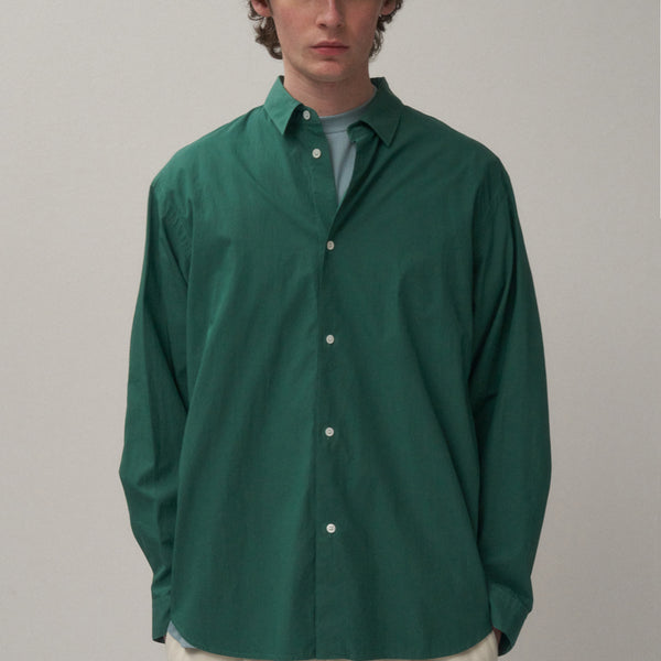 SHRINK COTTON LAWN | OVERSIZED SHIRT – ATON | エイトン