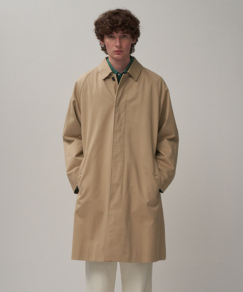 新品 ATON WASHED CASHMERE BALMACAAN COAT 6 ATON Balmacaan Cotton-Shell Coat for Men | MR PORTER