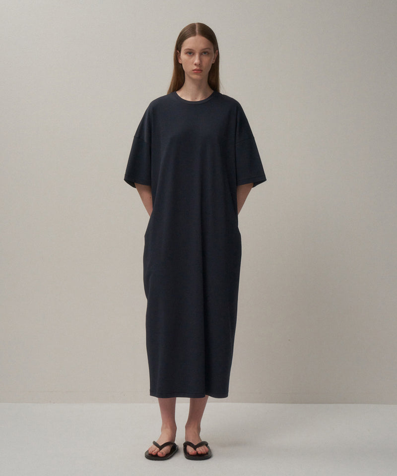 80/ FRESCA SMOOTH | CREWNECK DRESS – ATON | エイトン