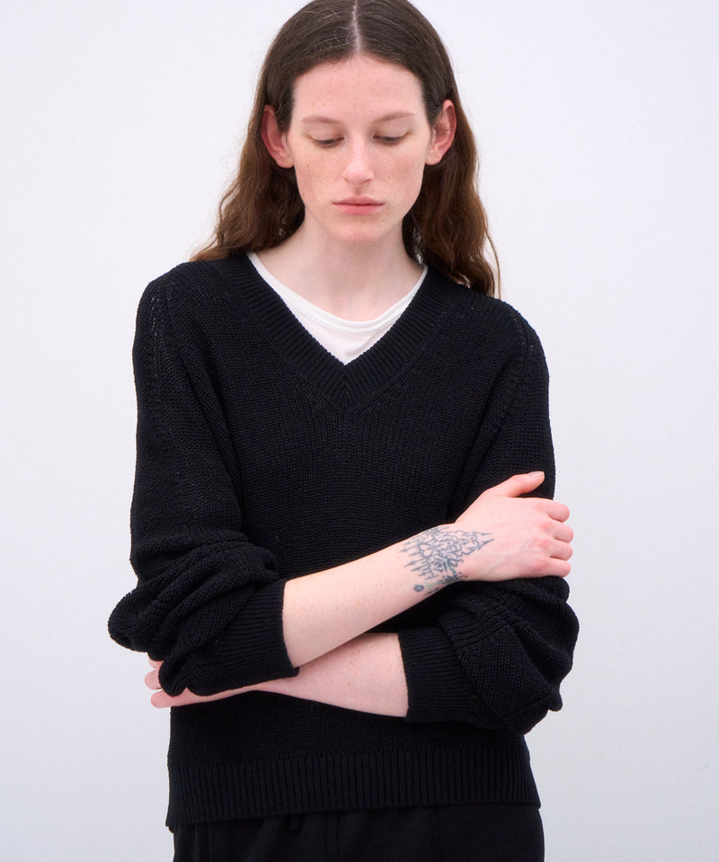 WOOL COVER | V-NECK SWEATER – ATON | エイトン