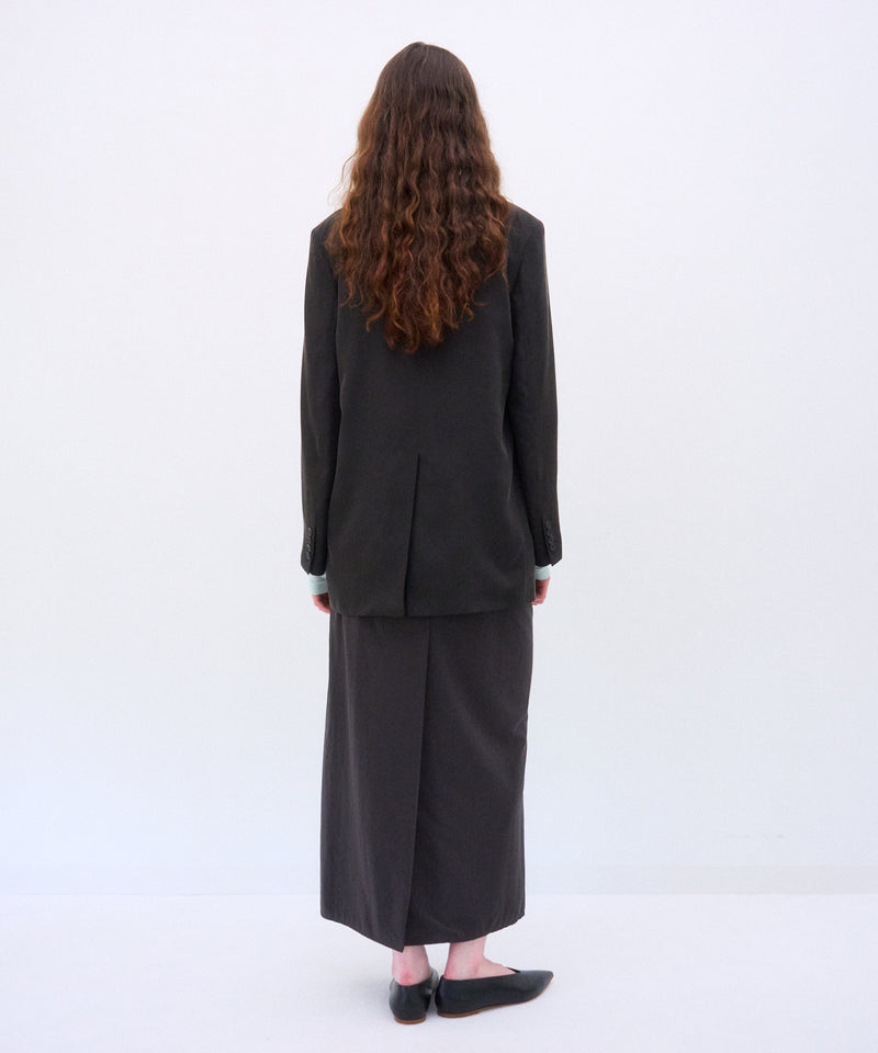 FIBRIL NYLON SATIN | STRAIGHT SKIRT – ATON | エイトン FIBRIL NYLON SATIN | STRAIGHT SKIRT – ATON | エイトン
