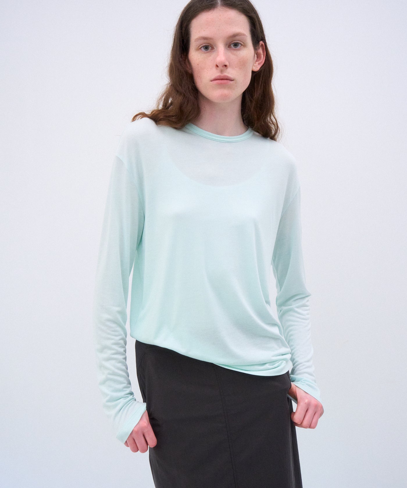 MODAL SILK JERSEY | CREW NECK PULLOVER – ATON | エイトン