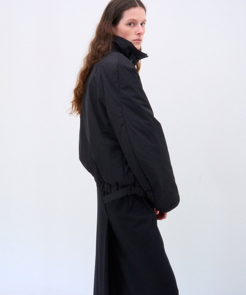 TWIST NYLON TAFTA | SHORT DOUBLE BREASTED COAT – ATON | エイトン