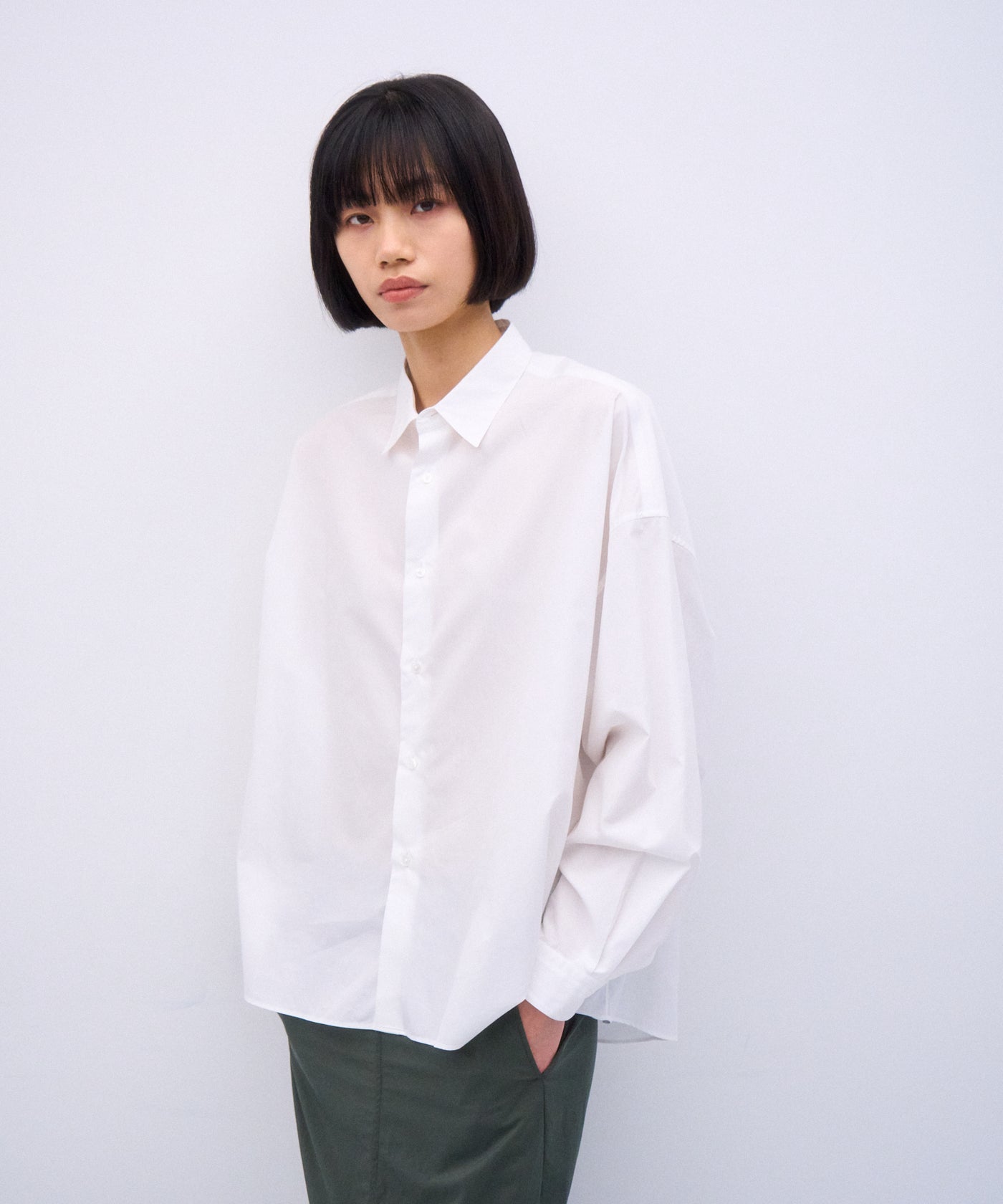 GIZA COMPACT STRIPE | OVERSIZED SHIRT – ATON | エイトン