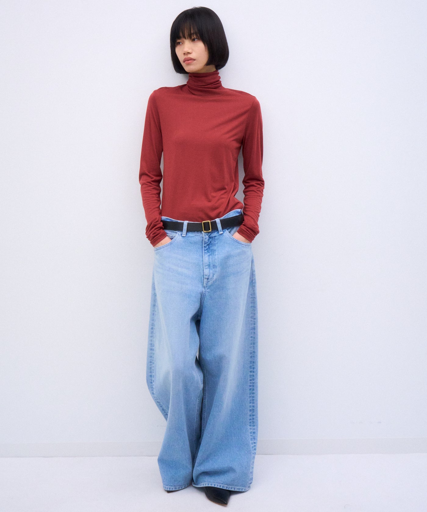 SS2008 フォトコラージュ　タートルネック MODAL SILK JERSEY | TURTLE NECK PULLOVER – ATON | エイトン