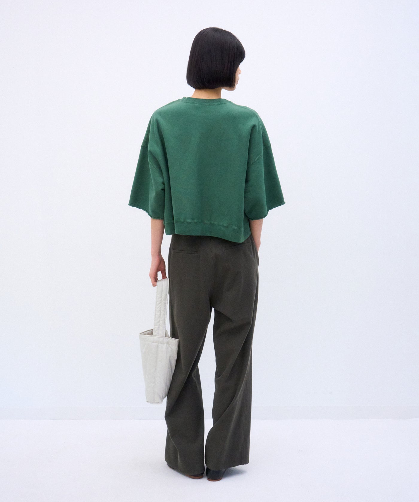 NATURAL DYED URAKE | OVERSIZED HALF SLEEVE SWEAT – ATON | エイトン