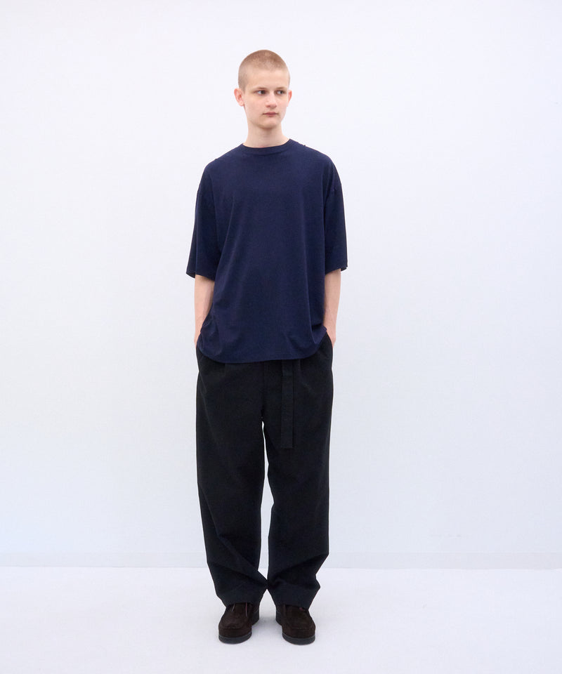 ROYAL WOOL JERSEY | LOOSE FIT T-SHIRT – ATON | エイトン