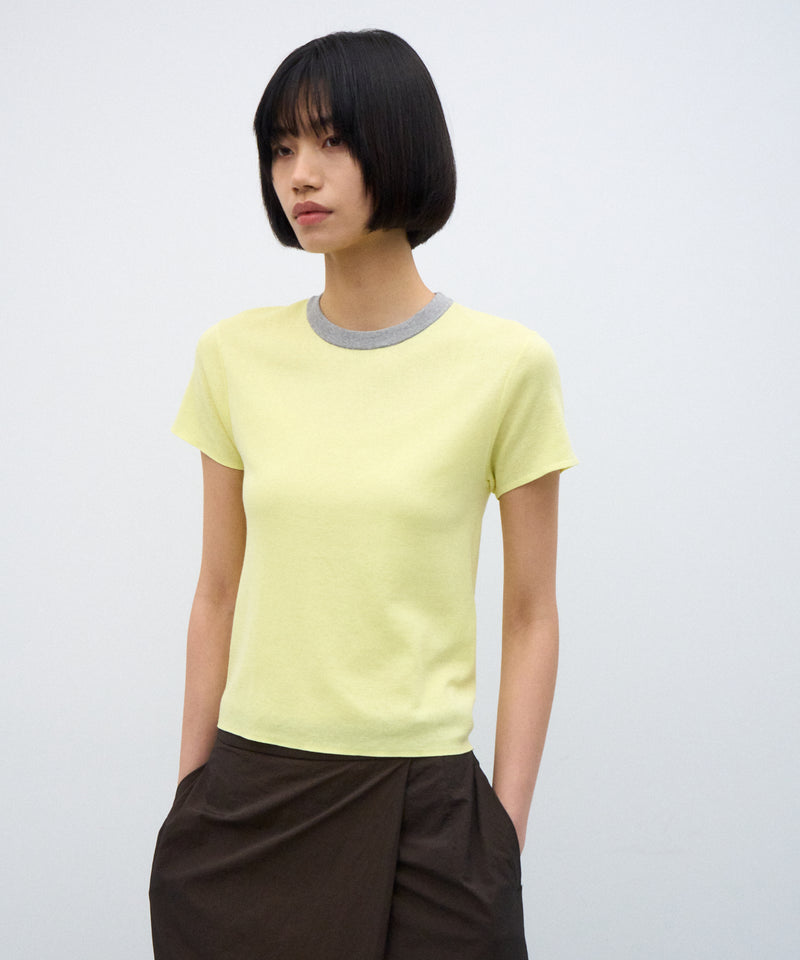 FRESCA CIRCULAR RIB | PERFECT FIT RINGER PULLOVER – ATON | エイトン