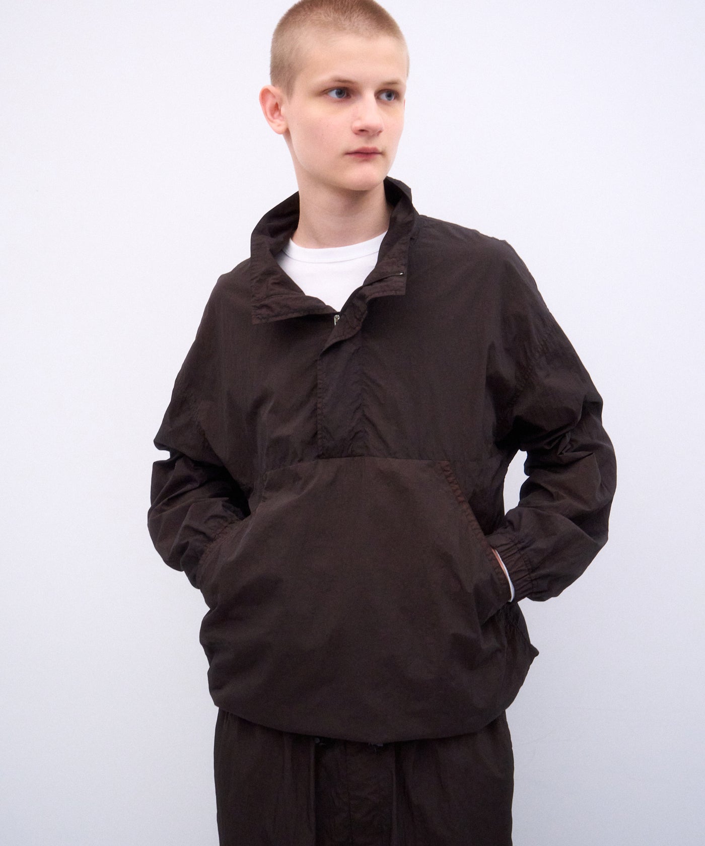 HAND DYED NYLON | STAND PULLOVER – ATON | エイトン