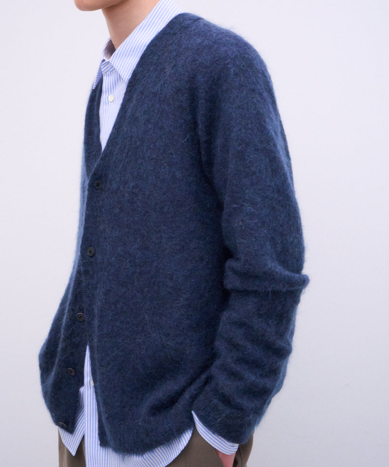 MOHAIR SHORT FUR | V-NECK CARDIGAN – ATON | エイトン