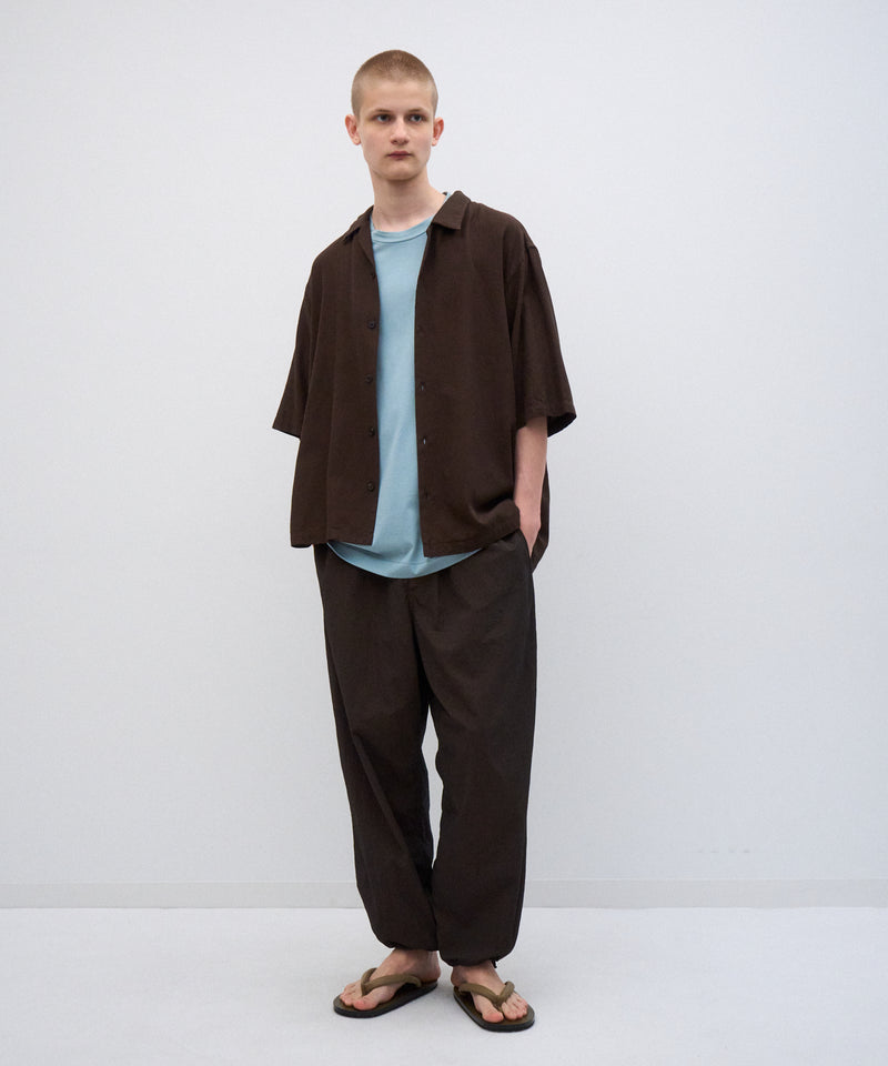 COTTON SILK VIERA | OPENCOLLAR HARF SLEEVE SHIRT – ATON | エイトン