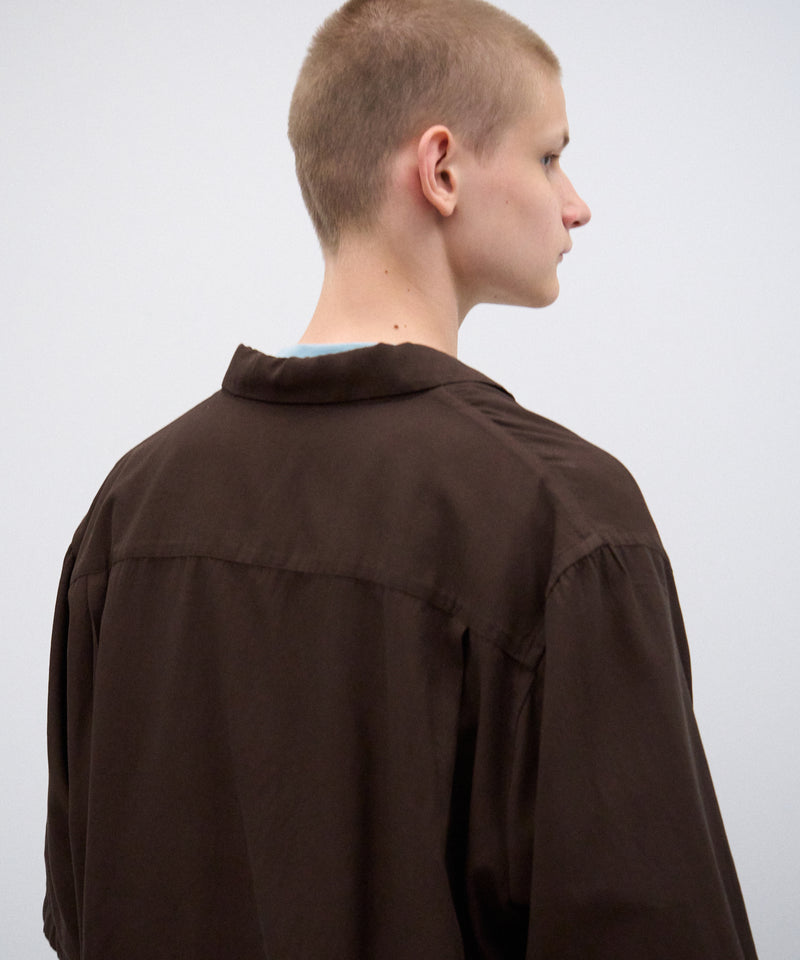 COTTON SILK VIERA | OPENCOLLAR HARF SLEEVE SHIRT – ATON | エイトン