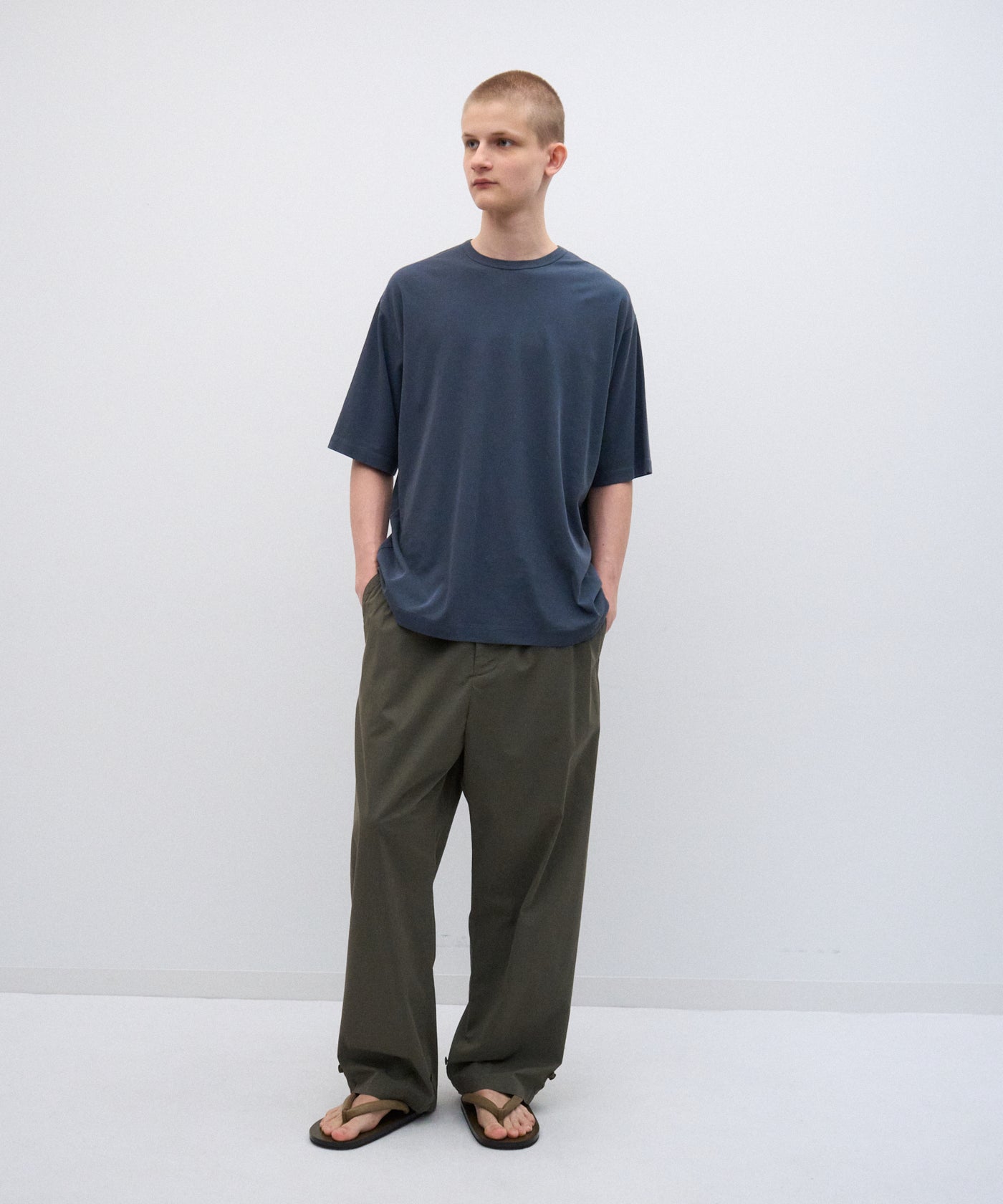 LIGHT TC GABARDINE | WASHED WIDE PANTS – ATON | エイトン